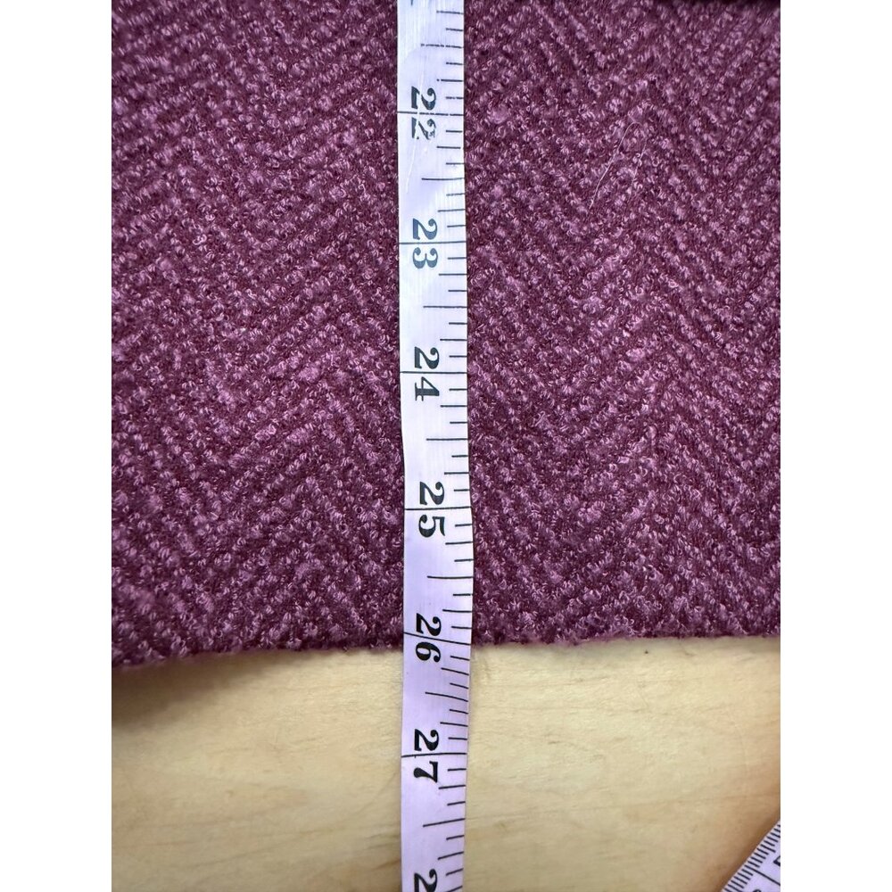 Appleseeds Blazer Womens Maroon Wine Jacket Herringbone Career Work Plus NEW 18 - Picture 4 of 8